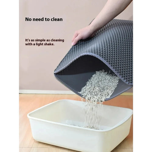 Double-Layer Waterproof Cat Litter Mat – Easy Clean