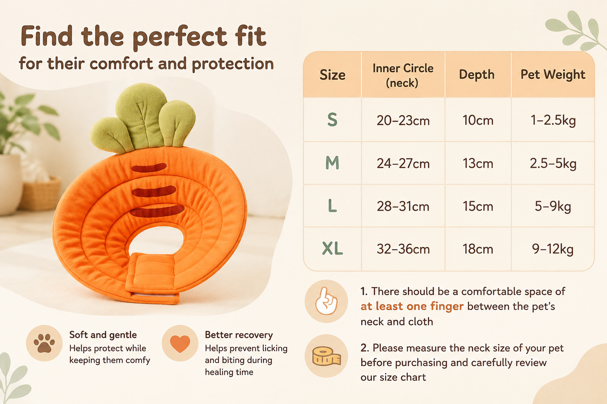 Soft Recovery Collar for Cats & Dogs – Comfy Anti-Lick Protection