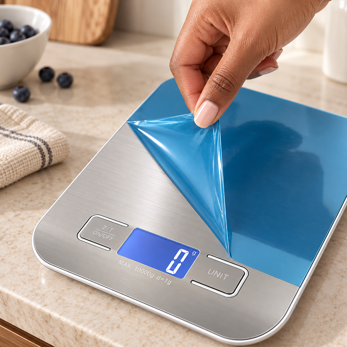 MeasureEase Digital Kitchen Scale – Stainless Steel Food Scale