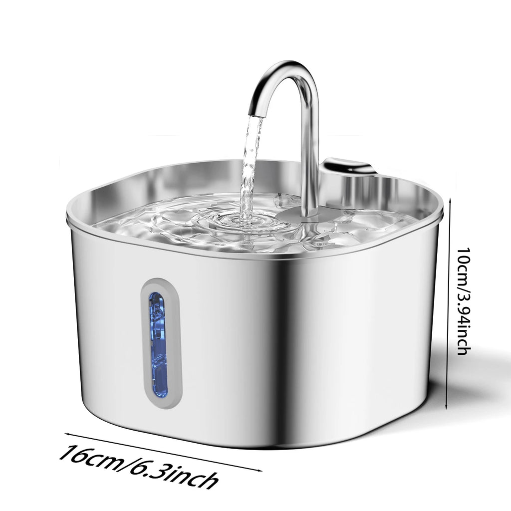 PureFlow Square Stainless Pet Fountain